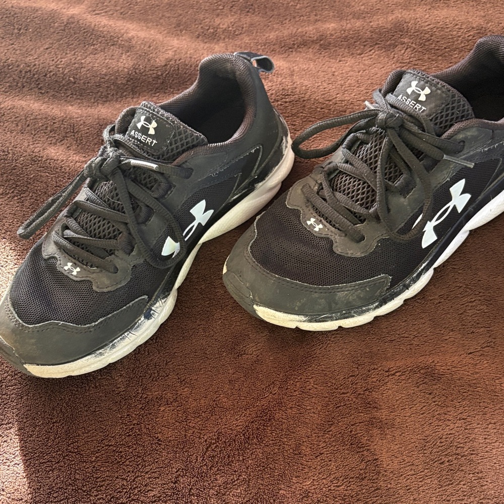 Under Armour Black and White Athletic Shoes